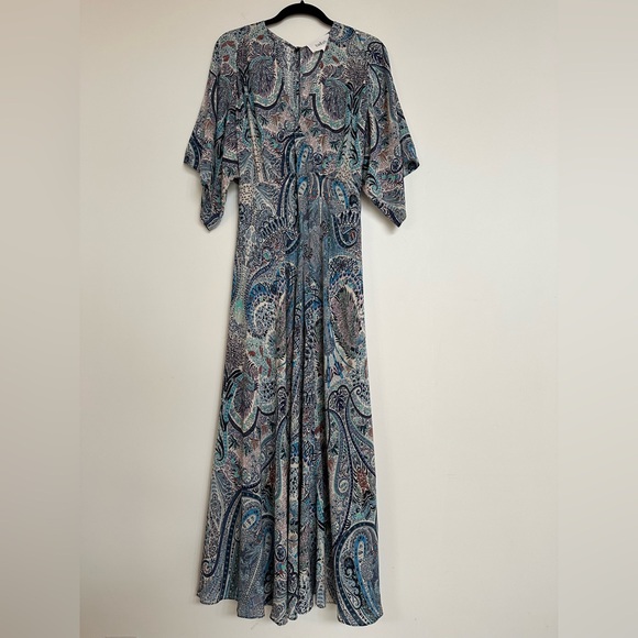 ba&sh Blue Paisley Midi Dress - Picture 3 of 13